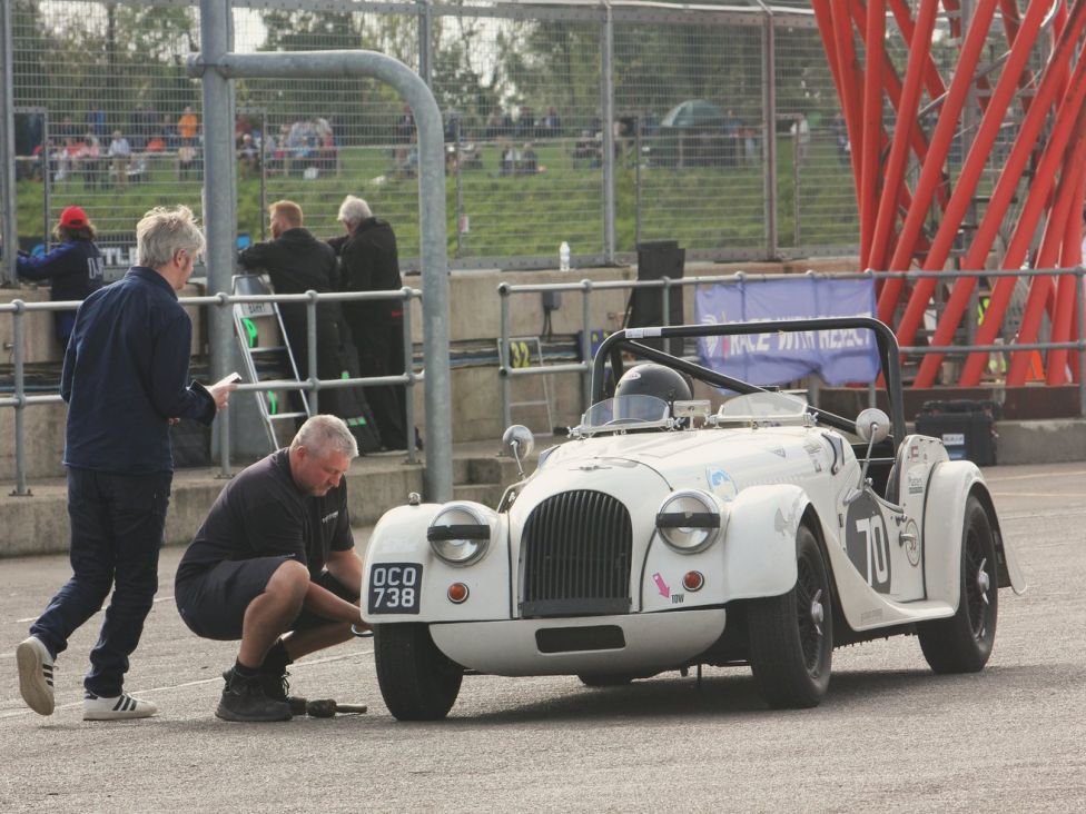 1959 Morgan +4 F.I.A race car. Photograph