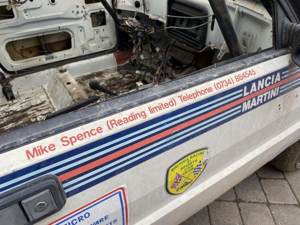 1984 Lancia Delta HF Turbo 1600 Group N Production saloon race car project. Photograph