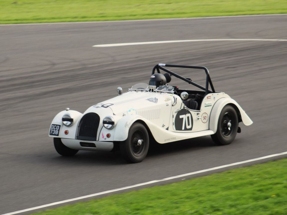 1959 Morgan +4 F.I.A race car. Photograph