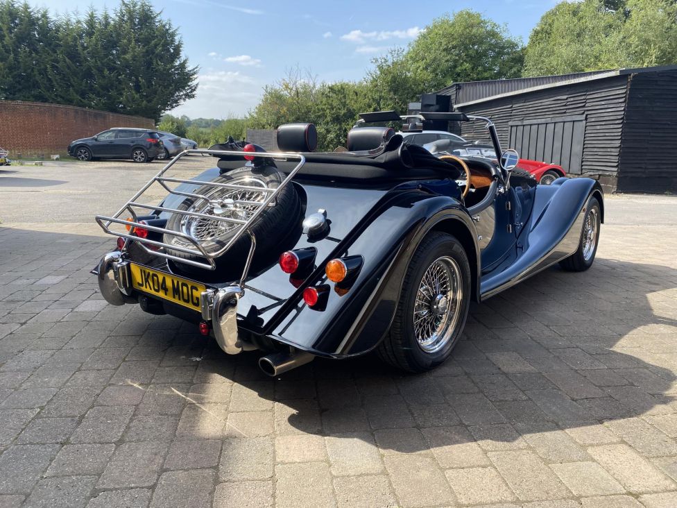 2016 Morgan plus 4 GDI in black. Photograph