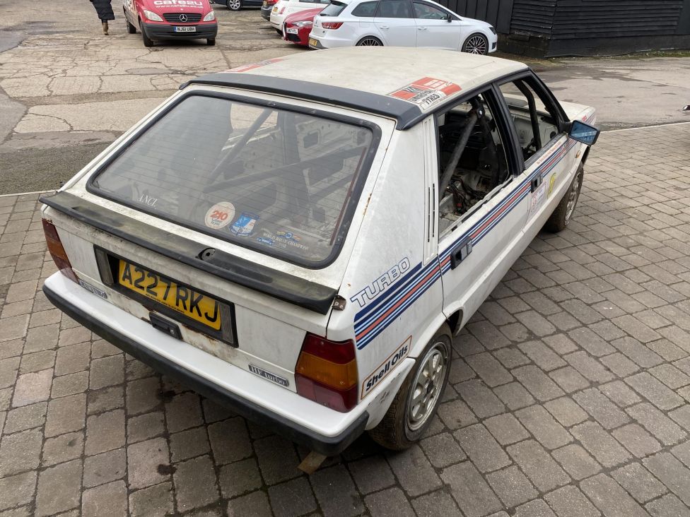 1984 Lancia Delta HF Turbo 1600 Group N Production saloon race car project. Photograph