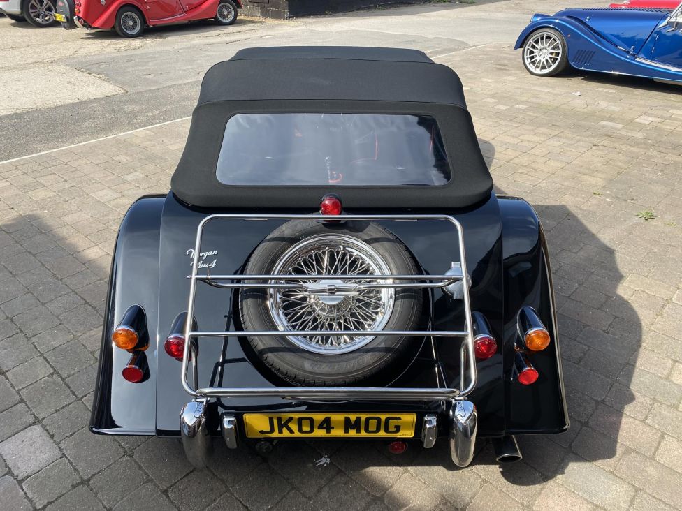 2016 Morgan plus 4 GDI in black. Photograph