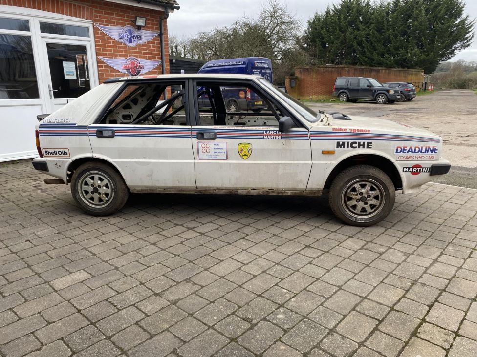 1984 Lancia Delta HF Turbo 1600 Group N Production saloon race car project. Photograph