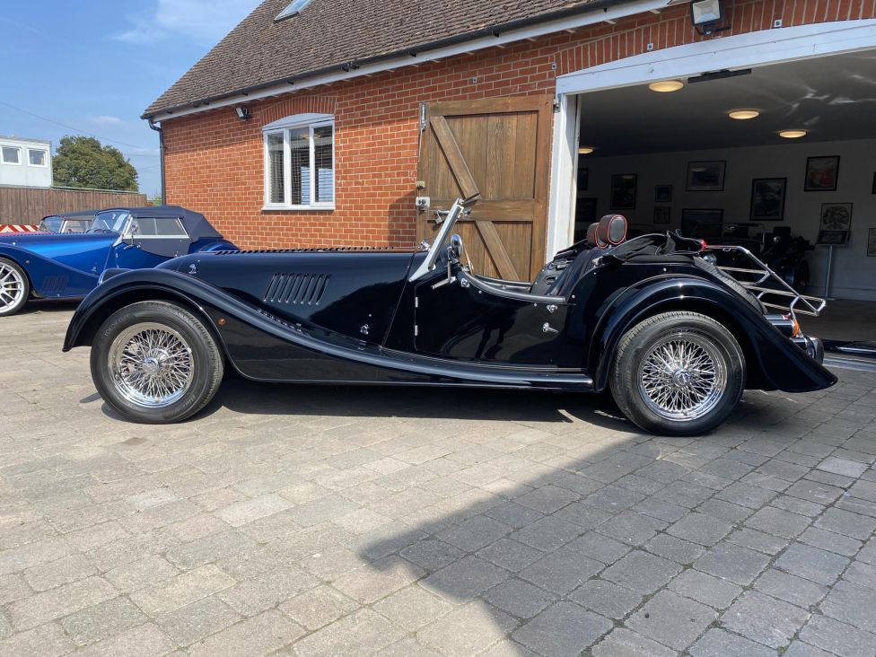 2016 Morgan plus 4 GDI in black. Photograph