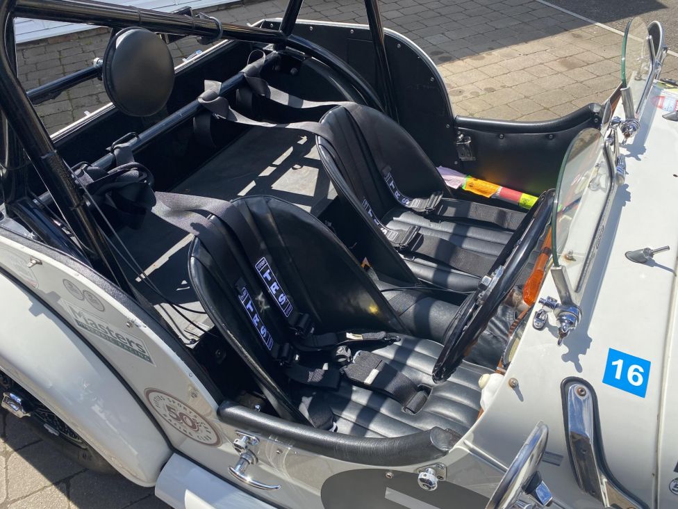 1959 Morgan +4 F.I.A race car. Photograph