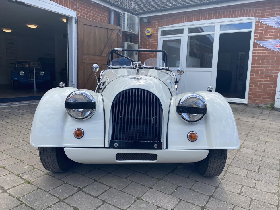 1959 Morgan +4 F.I.A race car. Photograph