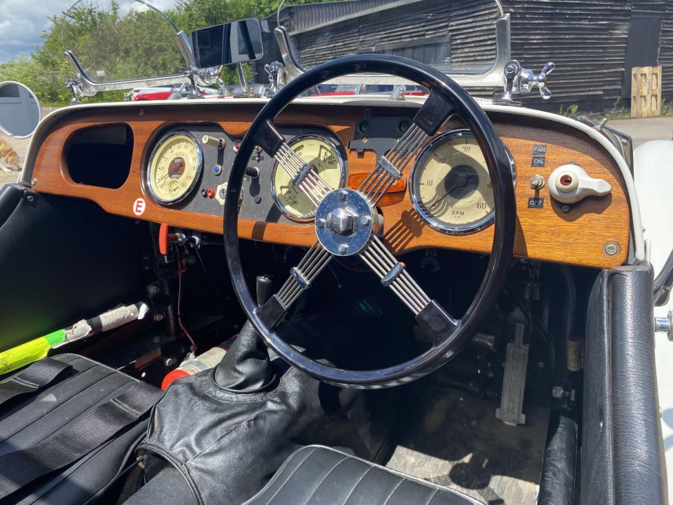 1959 Morgan +4 F.I.A race car. Photograph