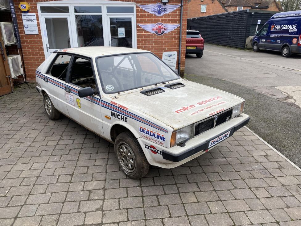 1984 Lancia Delta HF Turbo 1600 Group N Production saloon race car project. Photograph