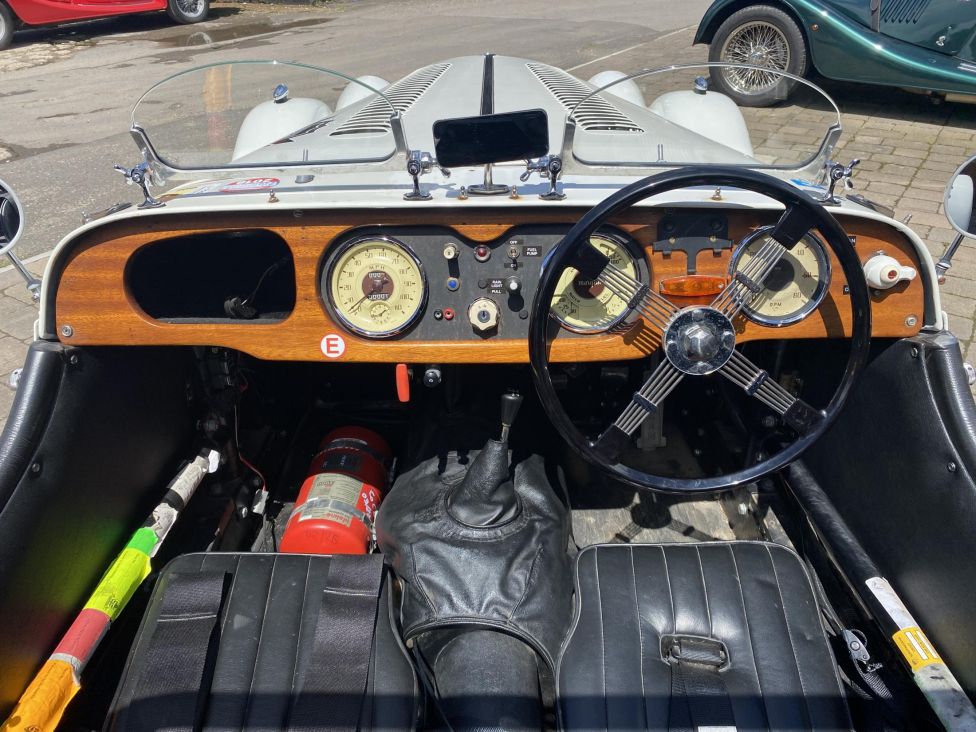 1959 Morgan +4 F.I.A race car. Photograph