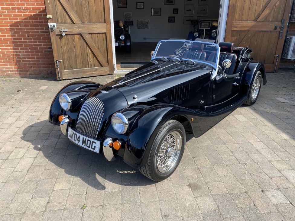 2016 Morgan plus 4 GDI in black. Photograph